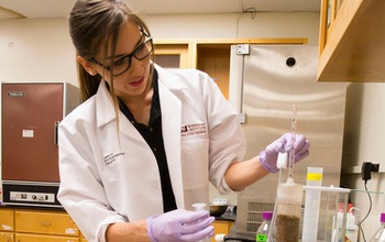 Student in a lab